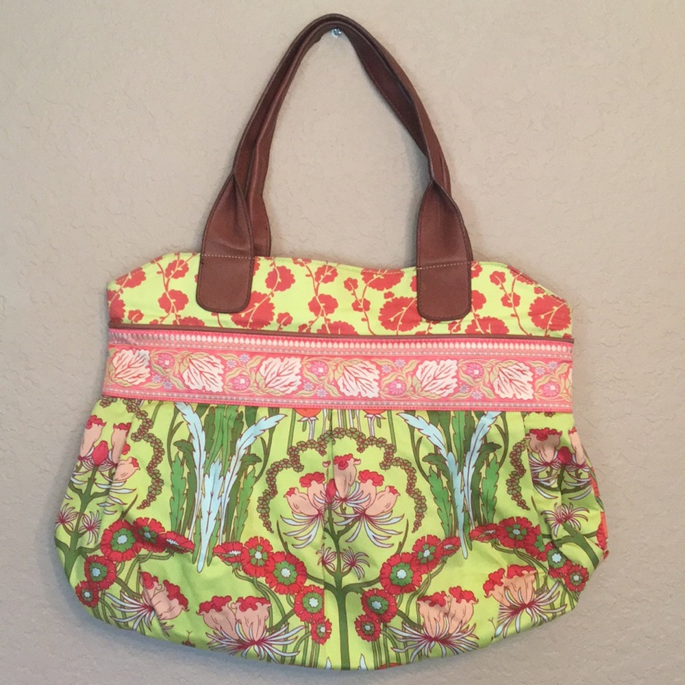 Large floral tote bag by Amy Butler